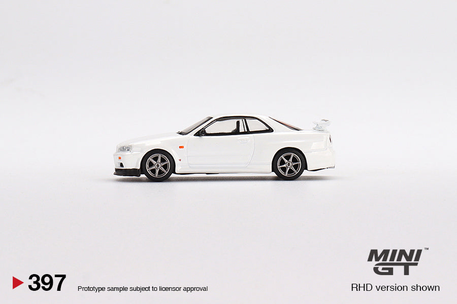 [MINI GT] Nissan Skyline GT-R (R34) V-SPEC N1 - White RHD