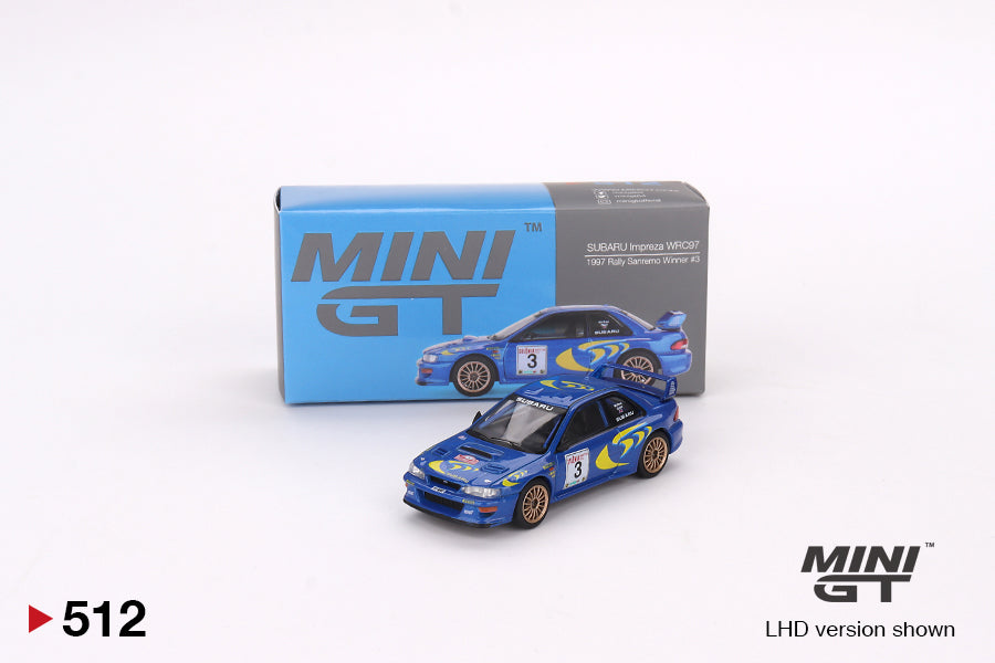 [Mini GT] Subaru Impreza WRC97 Rally Sanremo Winner #3 LHD