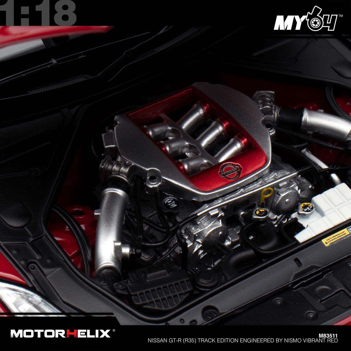[Motorhelix] Nissan GT-R (R35) Track Edition Engineered By NISMO - Vibrant Red