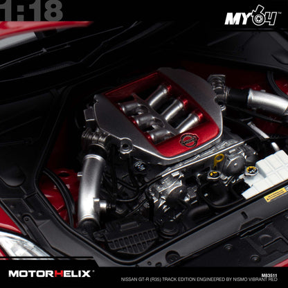 [Motorhelix] Nissan GT-R (R35) Track Edition Engineered By NISMO - Vibrant Red