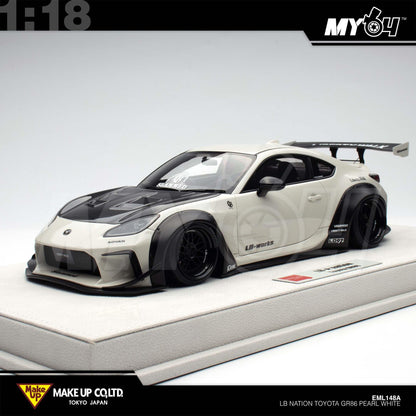 [Make Up] 1:18 LB Nation Toyota GR86 - Pearl White