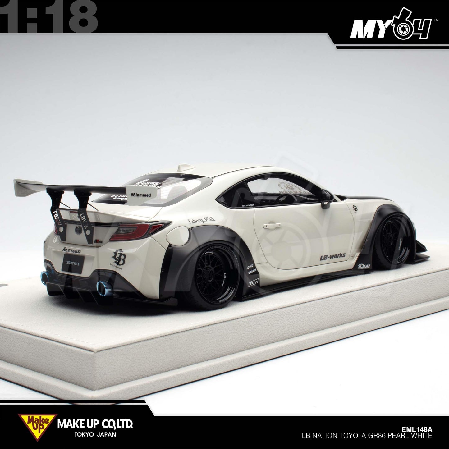[Make Up] 1:18 LB Nation Toyota GR86 - Pearl White