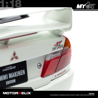 [Motorhelix] 1:18 Mitsubishi Lancer Evolution VI GSR T.M.E - Scotia White