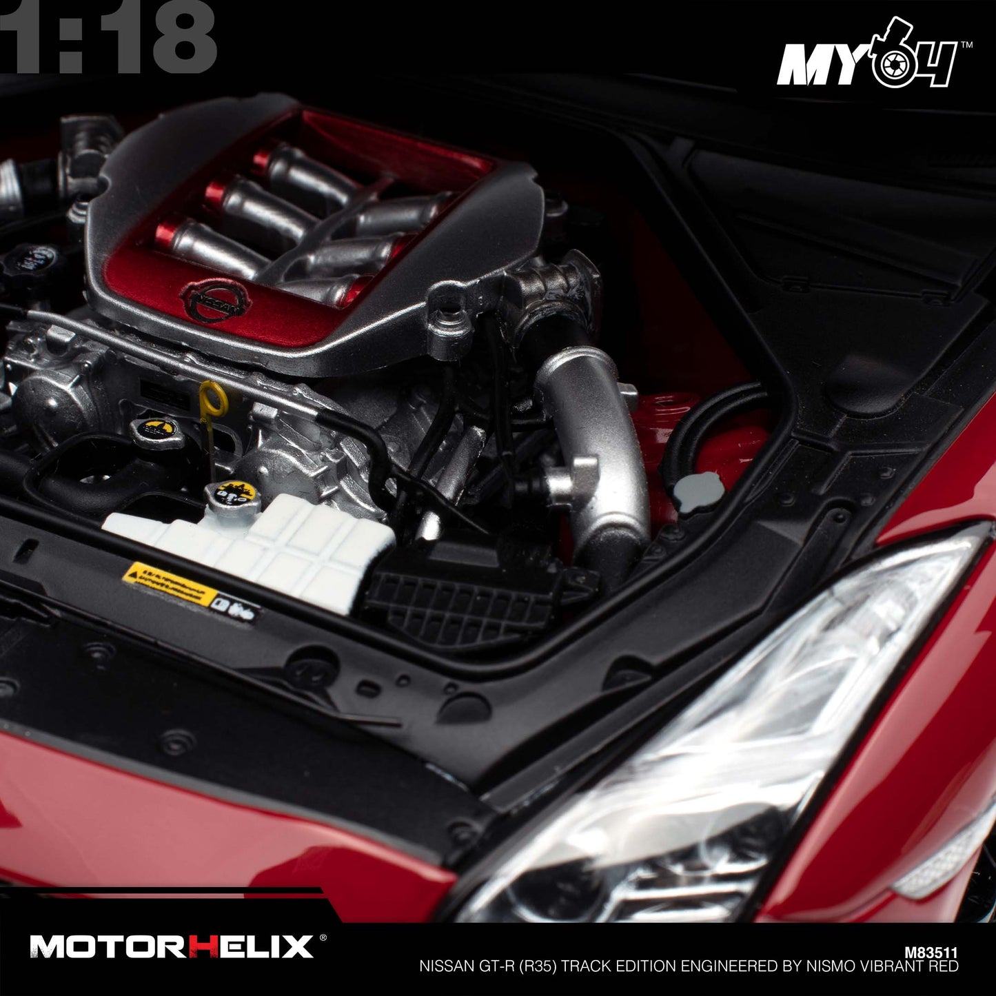 [Motorhelix] Nissan GT-R (R35) Track Edition Engineered By NISMO - Vibrant Red