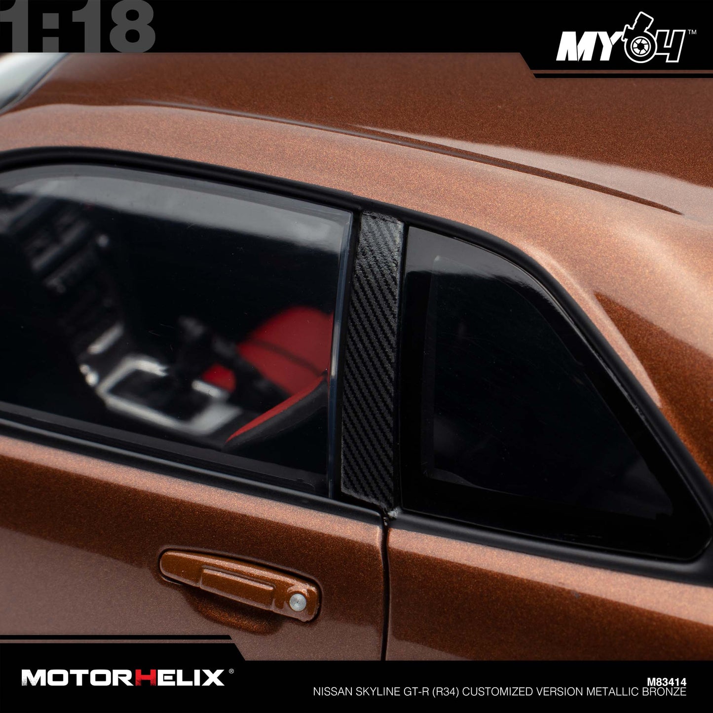 [Motorhelix] Nissan Skyline GT-R (R34) Customized Version  - Metallic Bronze