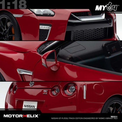 [Motorhelix] Nissan GT-R (R35) Track Edition Engineered By NISMO - Vibrant Red