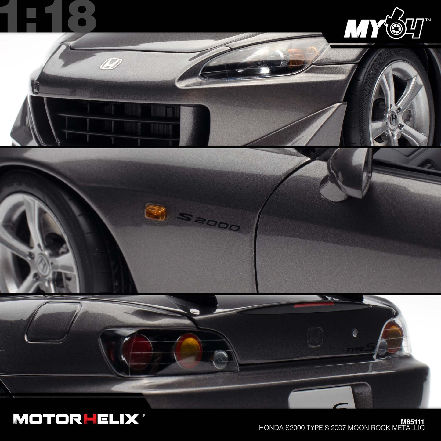 [Motorhelix] Honda S2000 Type S 2007 - Moon Rock Metallic