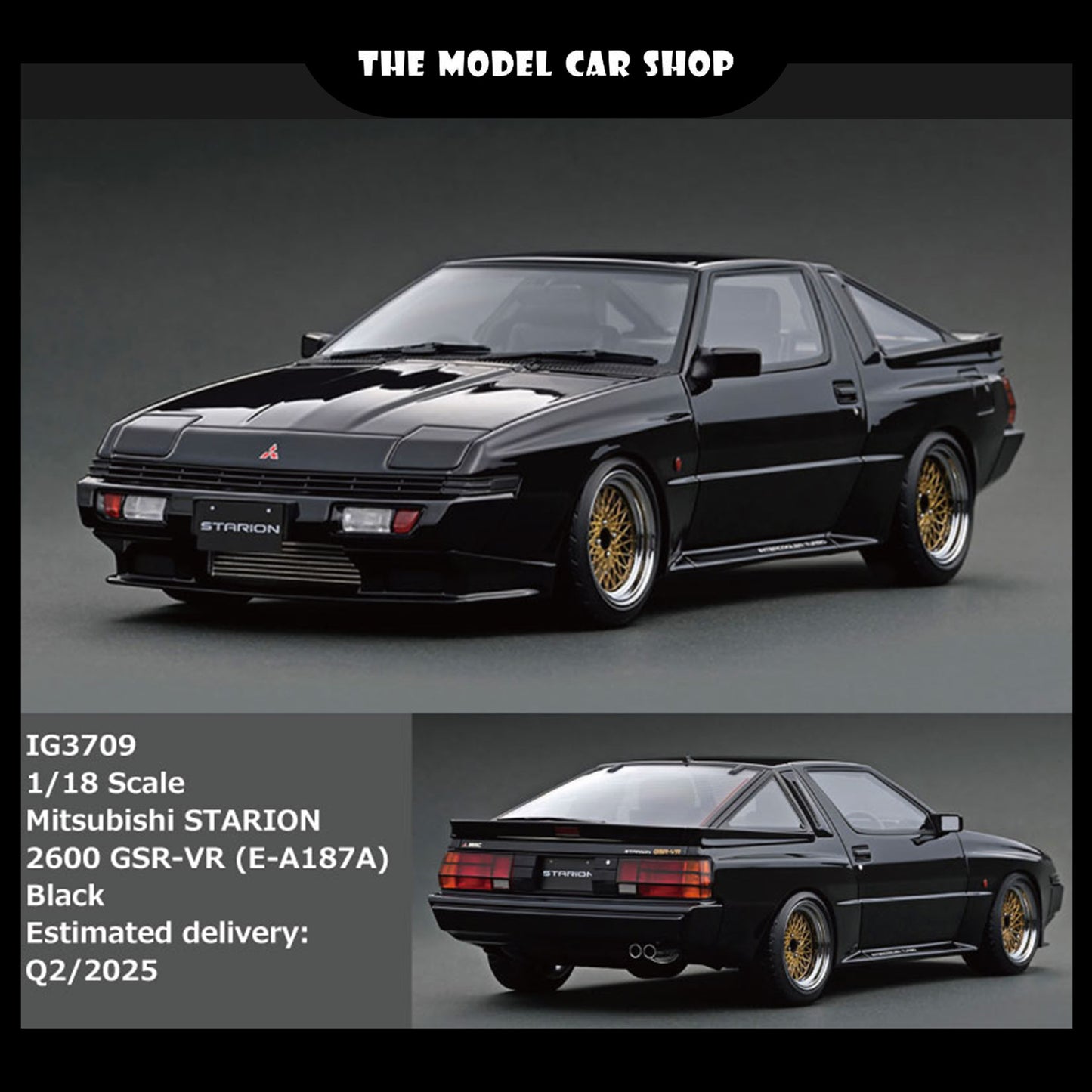 [Ignition Model] Mitsubishi STARION 2600 GSR-VR (E-A187A) - Black