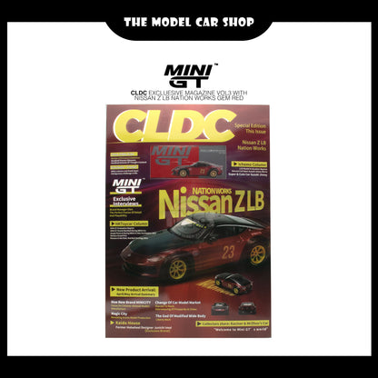 [MINI GT] CLDC Exclusive Magazine VOL3 with Nissan Z LB Nation Works Gem Red - English Version