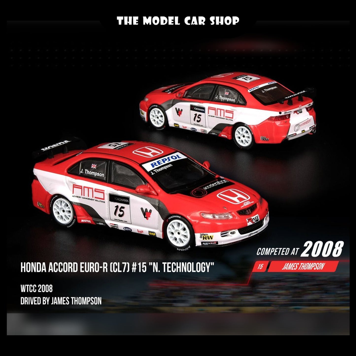 [INNO64] Honda Accord Euro-R (CL7) #15 "N.Technology" WTCC 2008 James Thompson