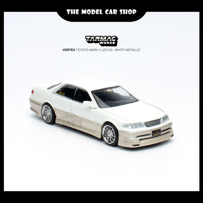 [Tarmac Works] VERTEX Toyota Mark II JZX100 - White Metallic (Chase Car Included)