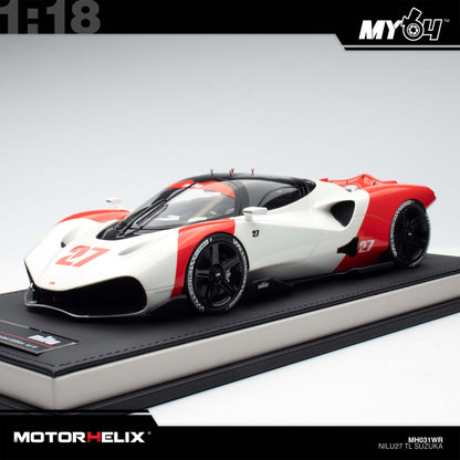 [Motorhelix] 1:18 Nilu TL Suzuka - White/Red #27