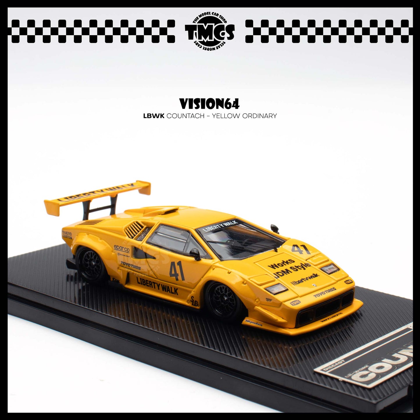 [Vision] 1:64 LBWK Countach - Yellow Ordinary