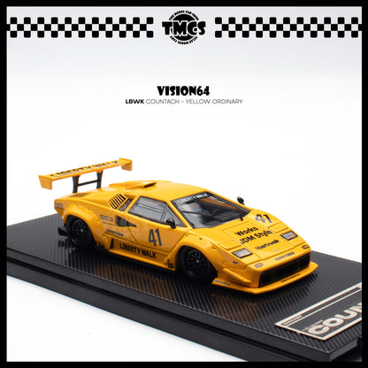[Vision] 1:64 LBWK Countach - Yellow Ordinary