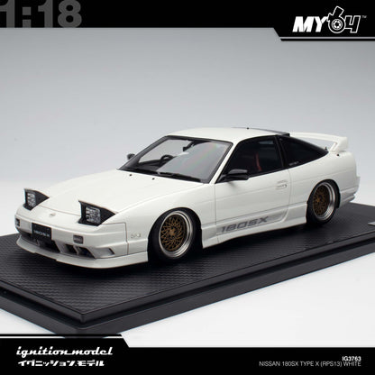 [Ignition Model 1:18 Nissan 180SX Type X (RPS13) - White