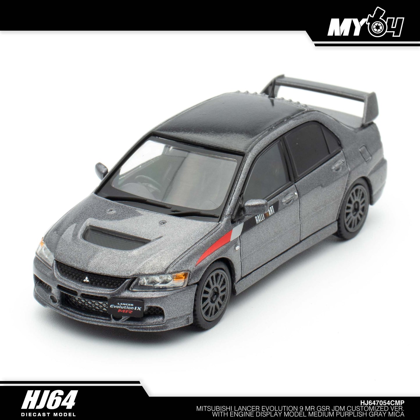 [Hobby Japan] Mitsubishi Lancer Evolution 9 MR GSR JDM Customized Version with Engine Display Model