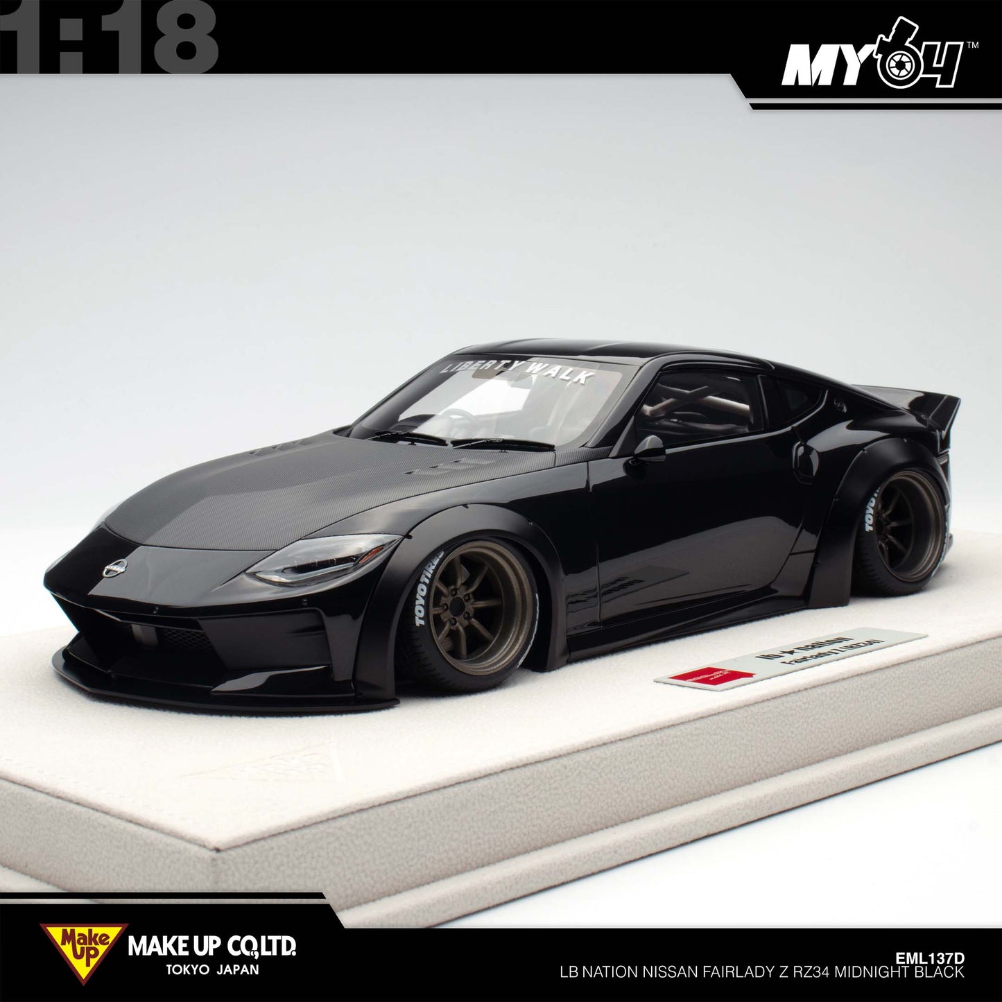 [Make Up] 1:18 Edilion LB★Nation Nissan Fairlady Z RZ34 - Midnight Black
