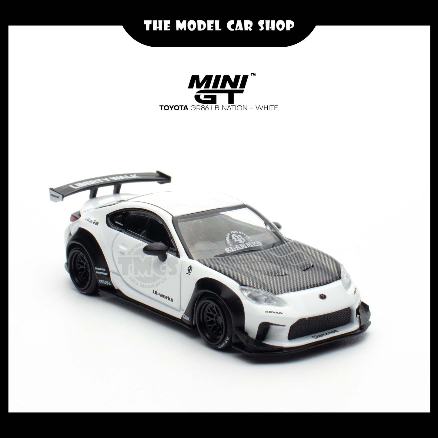 [MINI GT] Toyota GR86 LB★Nation - White