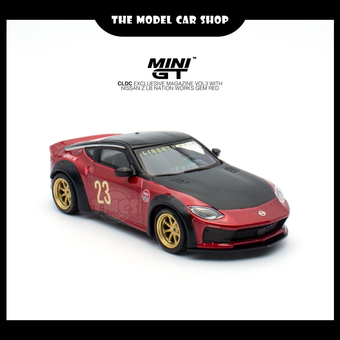 [MINI GT] CLDC Exclusive Magazine VOL3 with Nissan Z LB Nation Works Gem Red - English Version