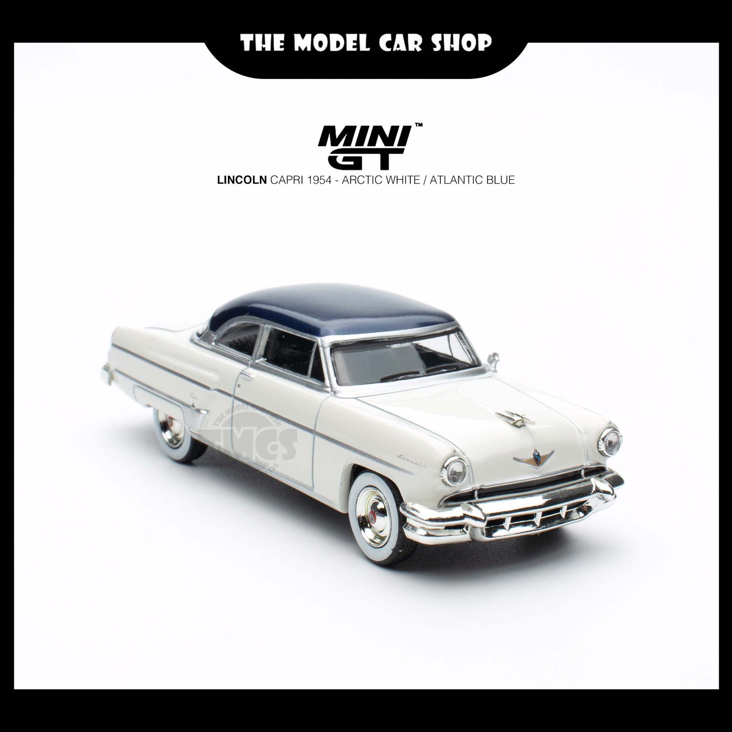 [Mini GT] Lincoln Capri 1954 - Arctic White / Atlantic Blue