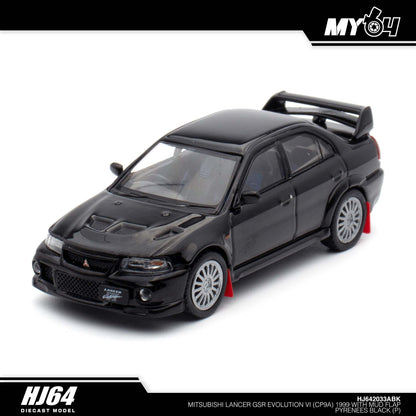 [Hobby Japan] Mitsubishi Lancer GSR Evolution 6 (CP9A) 1999 with Mud Flap - Pyreness Black