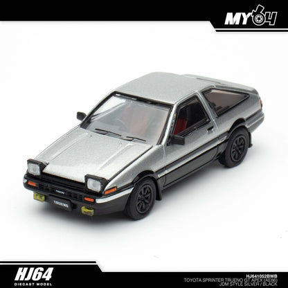 [Hobby Japan] Toyota SPRINTER TRUENO GT APEX (AE86) JDM Style ( Functional Engine Hood) - Silver / Black