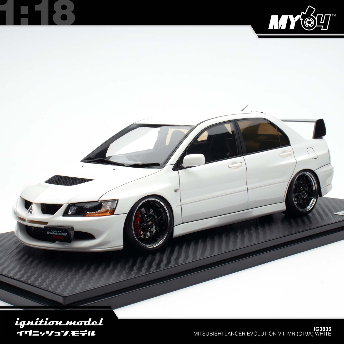 [Ignition Model 1:18 Mitsubishi Lancer Evolution VIII MR (CT9A) - White