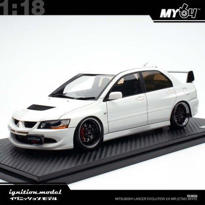 [Ignition Model 1:18 Mitsubishi Lancer Evolution VIII MR (CT9A) - White