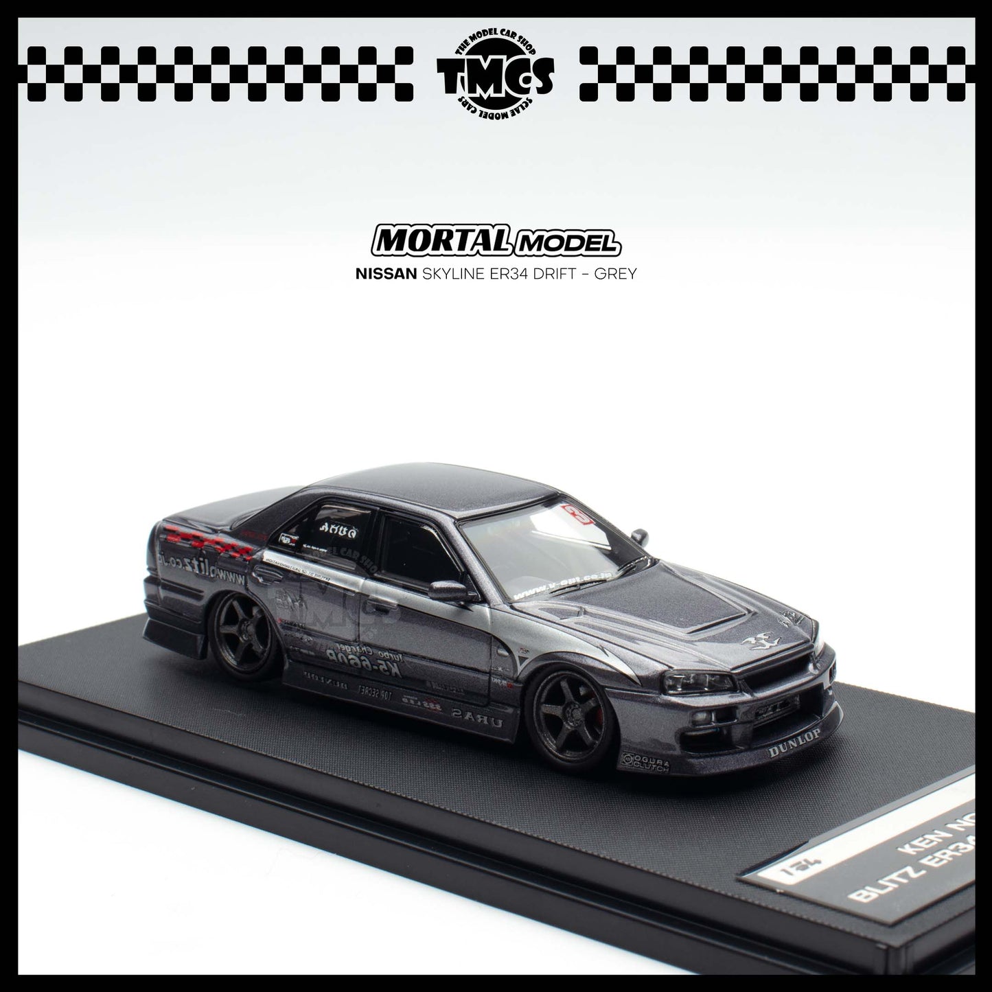 [Mortal] 1:64 Nissan Skyline ER34 Drift - Grey