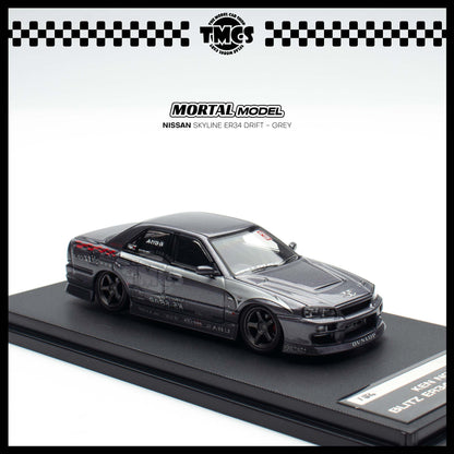 [Mortal] 1:64 Nissan Skyline ER34 Drift - Grey