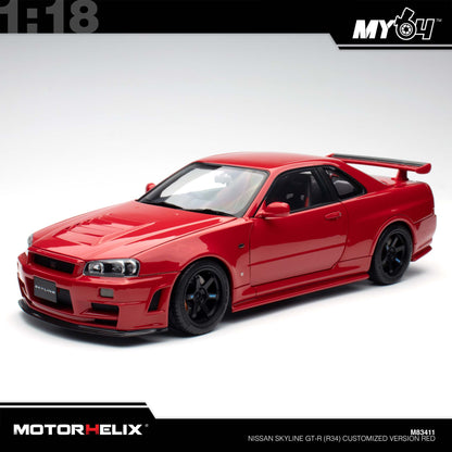[Motorhelix] Nissan Skyline GT-R (R34) Customized Version - Red