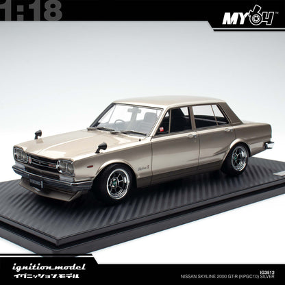 [Ignition Model] Nissan Skyline 2000 GT-R (PGC10) - Silver