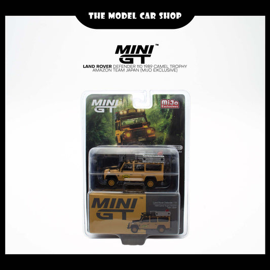 [MINI GT] Land Rover Defender 110 1989 Camel Trophy Amazon Team Japan (Mijo Exclusive)