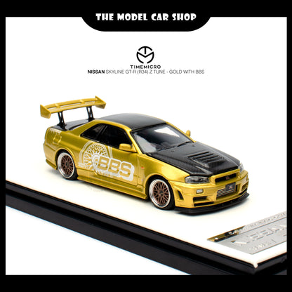 [Time Micro] Nissan Skyline GT-R (R34) Z Tune - Gold with BBS