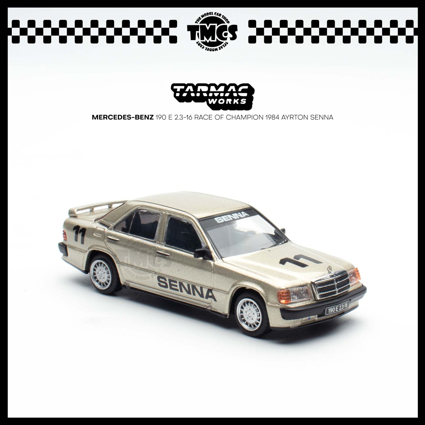 [Tarmac Works] 1:64 Mercedes-Benz 190 E 2.3-16  Race of Champion 1984 Ayrton Senna