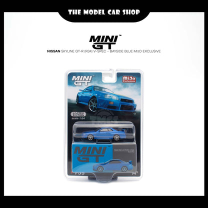 [MINI GT] Nissan Skyline GT-R (R34) V-Spec - Bayside Blue Mijo Exclusive