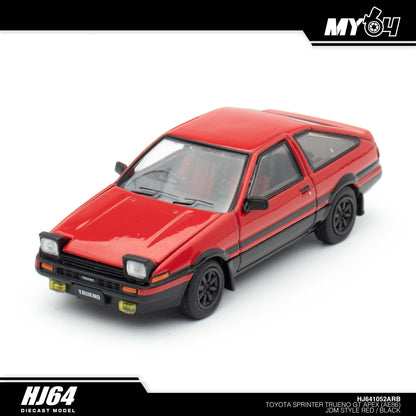 [Hobby Japan] Toyota SPRINTER TRUENO GT APEX (AE86) JDM Style ( Functional Engine Hood) - Red / Black