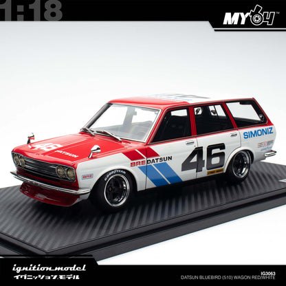 [Ignition Model] Datsun Bluebird (510) Wagon - Red/White