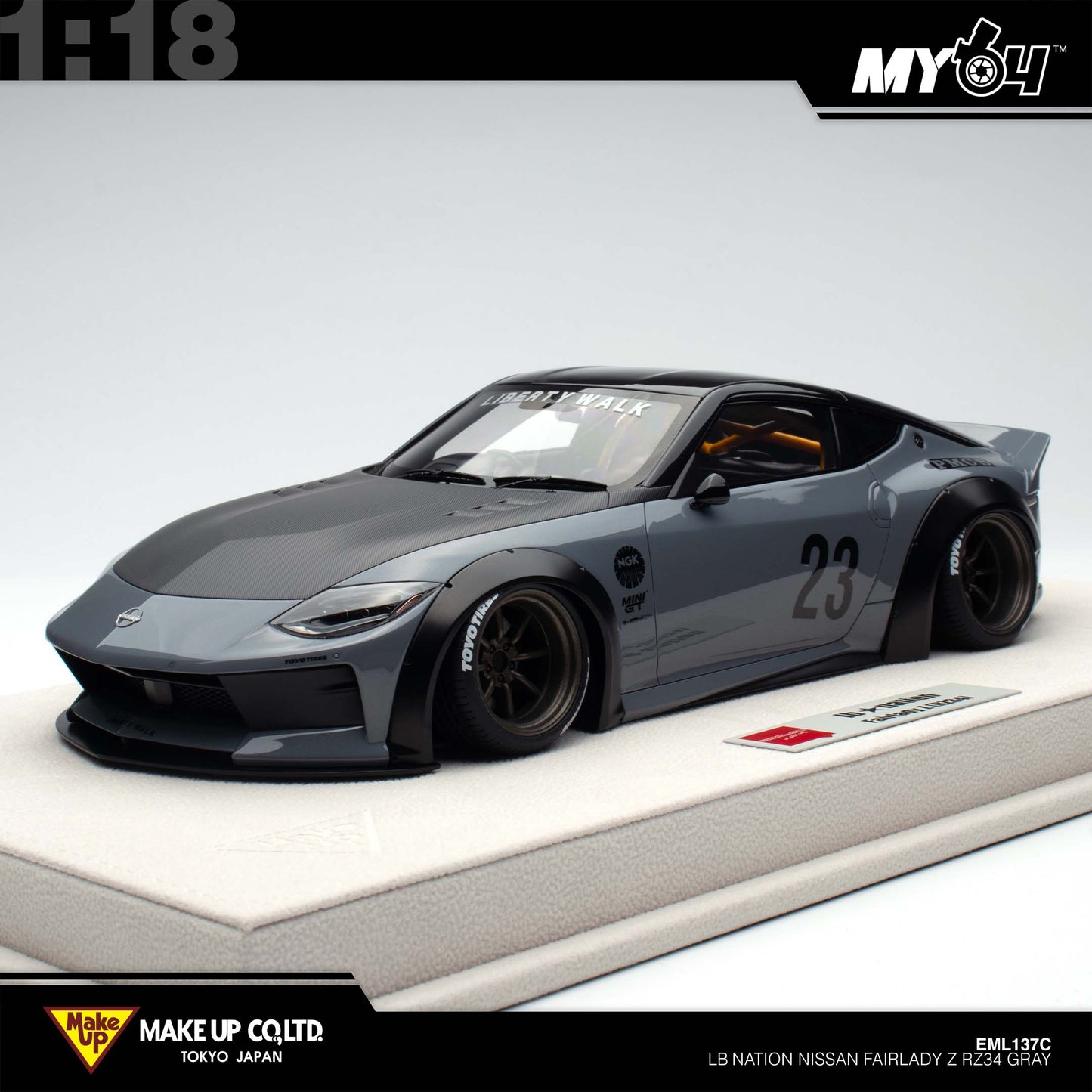[Make Up] 1:18 Edilion LB★Nation Nissan Fairlady Z RZ34 - Gray