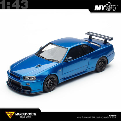 [Make Up] 1:43 Edilion BUILT BY LEGENDS Mine's Skyline GT-R(BNR34) - Bayside Blue