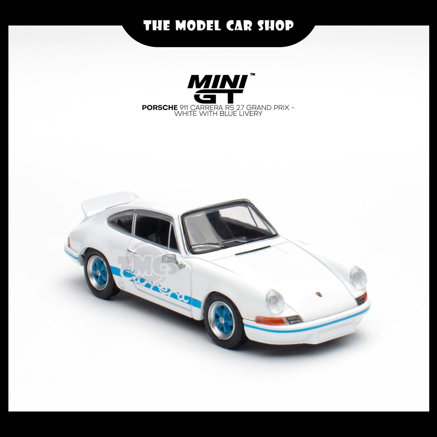 [MINI GT] Porsche 911 Carrera RS 2.7 Grand Prix - White with Blue Livery