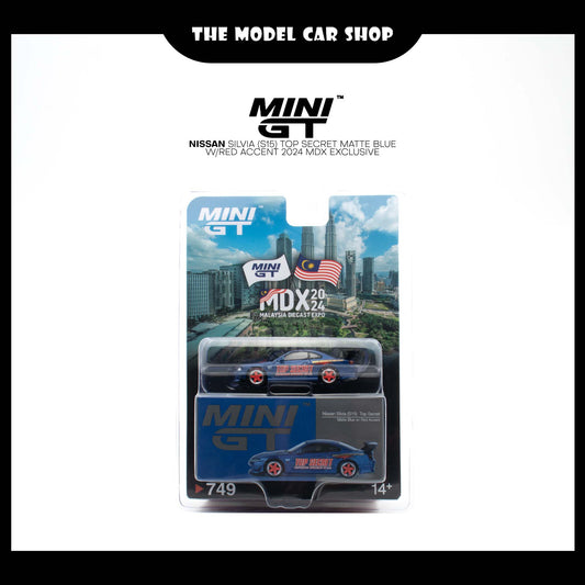 [MINI GT] Nissan Silvia (S15) Top Secret Matte Blue w/Red Accent 2024 MDX Exclusive