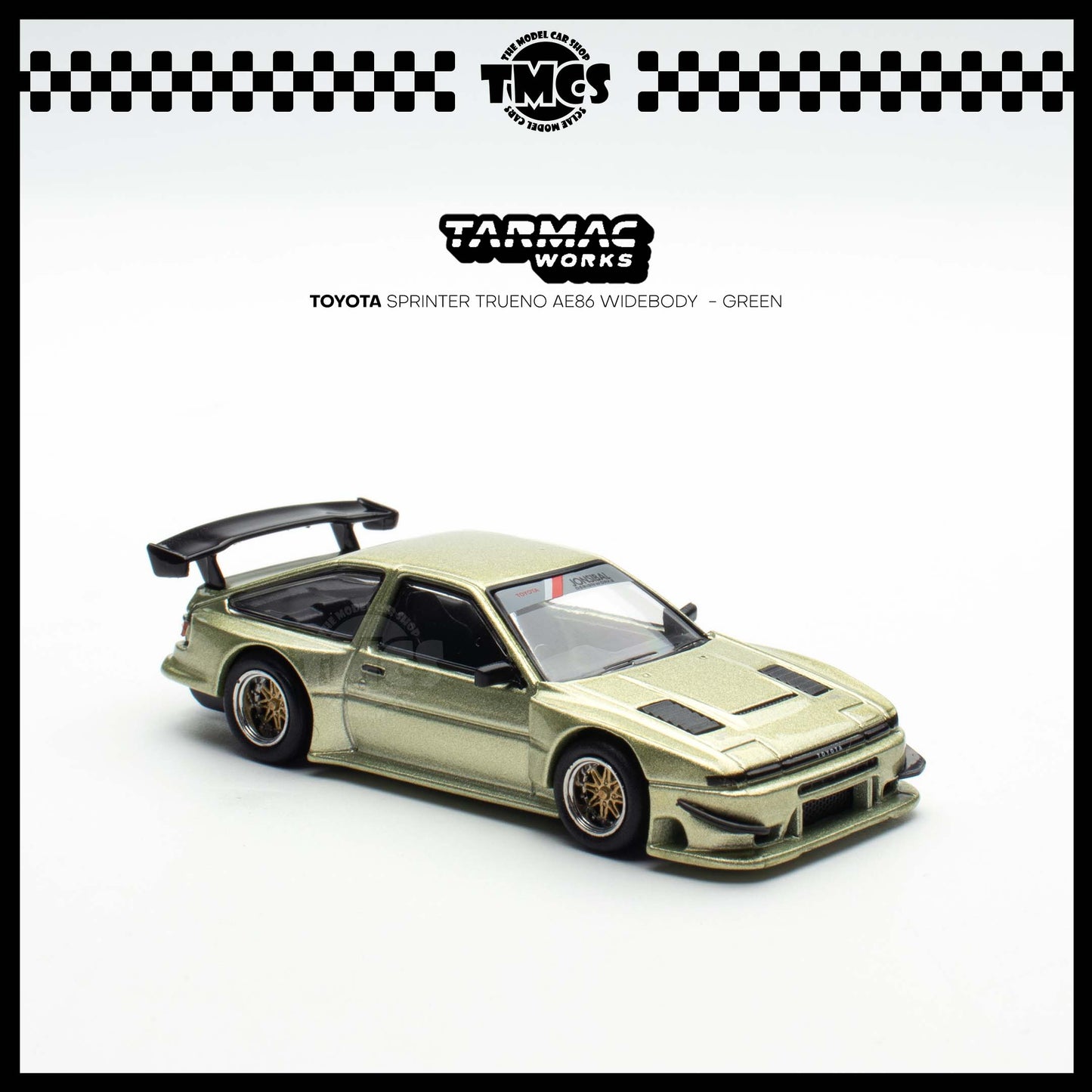 [Tarmac Works] 1:64 Toyota Sprinter Trueno AE86 Widebody  - Green