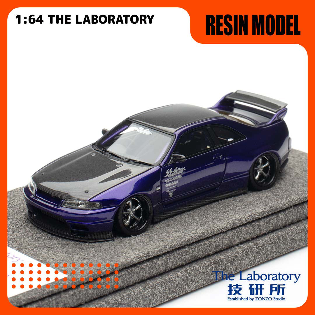 [The Laboratory] 1:64 Garage Active R33 Widebody Concept A - Metallic Violet Carbon Bonnet