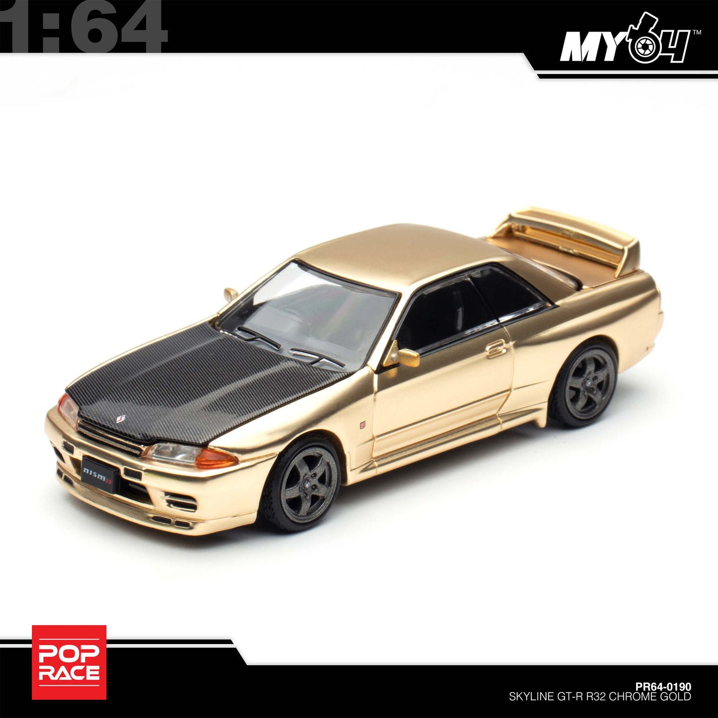 [Pop Race] Nissan Skyline GT-R R32 - Chrome Gold (TASKL25)