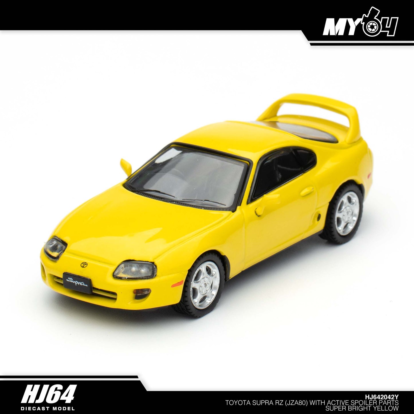 [Hobby Japan] Toyota SUPRA RZ (JZA80) with Active Spoiler Parts - Super Bright Yellow