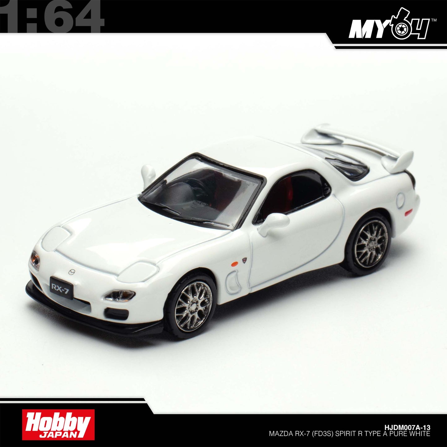 [Hobby Japan] 1:64 Mazda RX-7 (FD3S) Spirit R Type A - Pure White