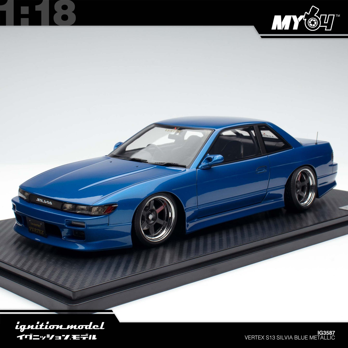 [Ignition Model] 1:18 Vertex S13 Silvia - Blue Metallic
