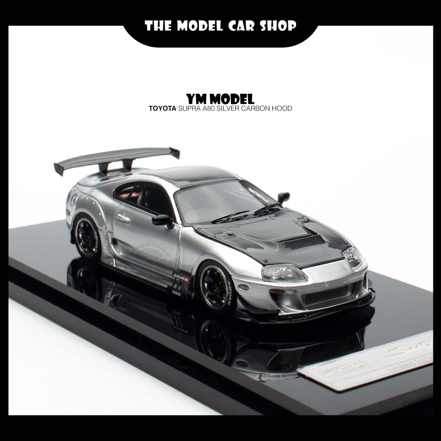 [YM Model] Toyota Supra A80 - Silver Carbon Hood