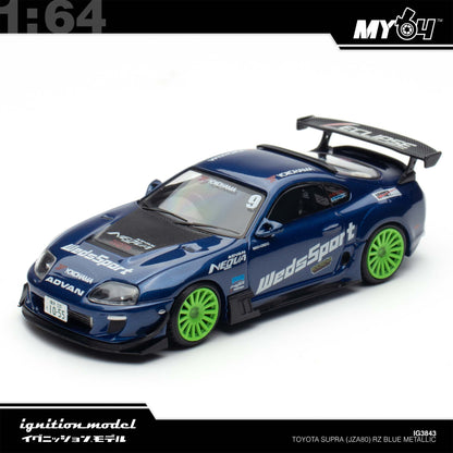 [Ignition Model] 1:64 Toyota Supra (JZA80) - RZ Blue Metallic
